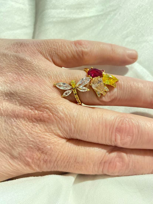Kate Spade Greenhouse Floral Wrap Ring